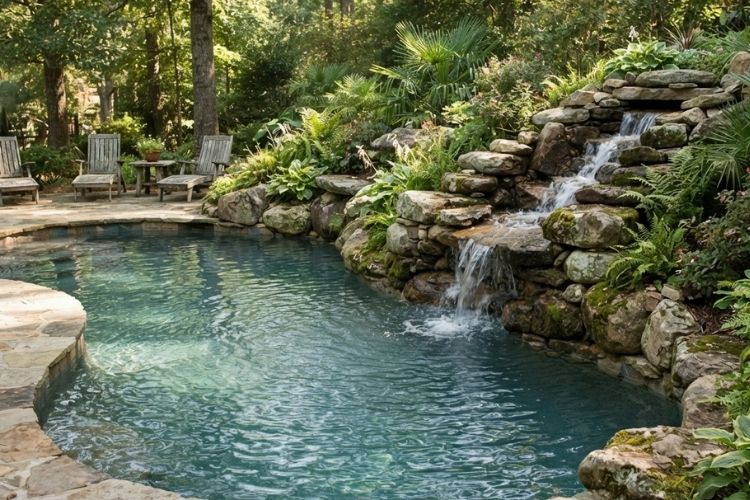 Waterfalls for a More Natural Pool Setting